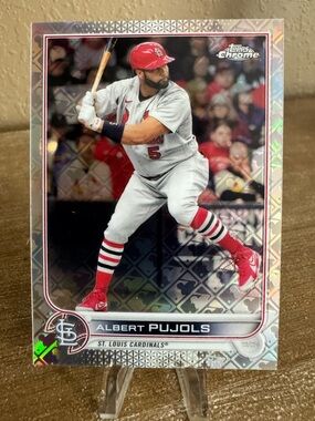 Topps Chrome Logofractor 2022 Refractor Albert Pujols No.85 St Louis Cardinals